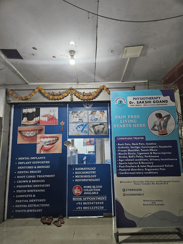 Strengthen.It Physiotherapy Clinic entrance with service details